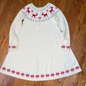 Hanna Andersson Girls Christmas sweater dress